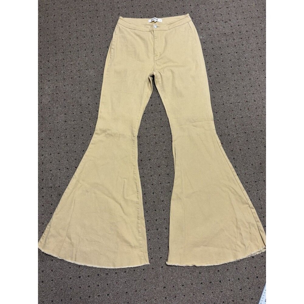 Three Bird Nest Beige Wide Leg Jeans